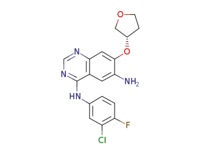 6-Amino-4-[(3-chloro-4-fluorophenyl)amino]-7-[(S)-(tetrahydrofuran-3-yl)oxy]quinazoline