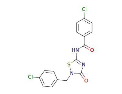 4-chloro-N-[2-[(4-chlorophenyl)methyl]-3-oxo-1 ,2,4-thiadiazol-5-yl]benzamide