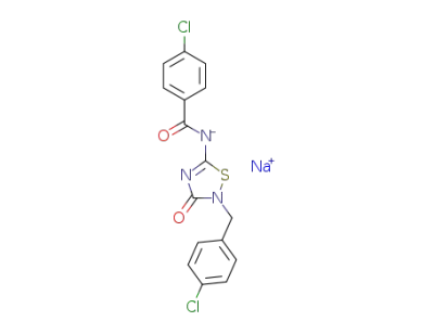 4-chloro-N-[2-[(4-chlorophenyl)methyl]-3-oxo-1,2,4-thiadiazol-5-yl]benzamide sodium salt