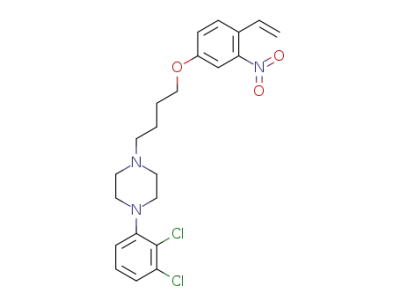 1-(2,3-dichlorophenyl)-4-(4-(3-nitro-4-vinylphenoxy)butyl)piperazine